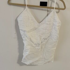 Zara White Lace Camisole Top